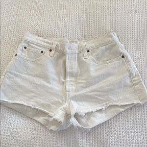 Levi’s 501 Classic White Denim Women Shorts